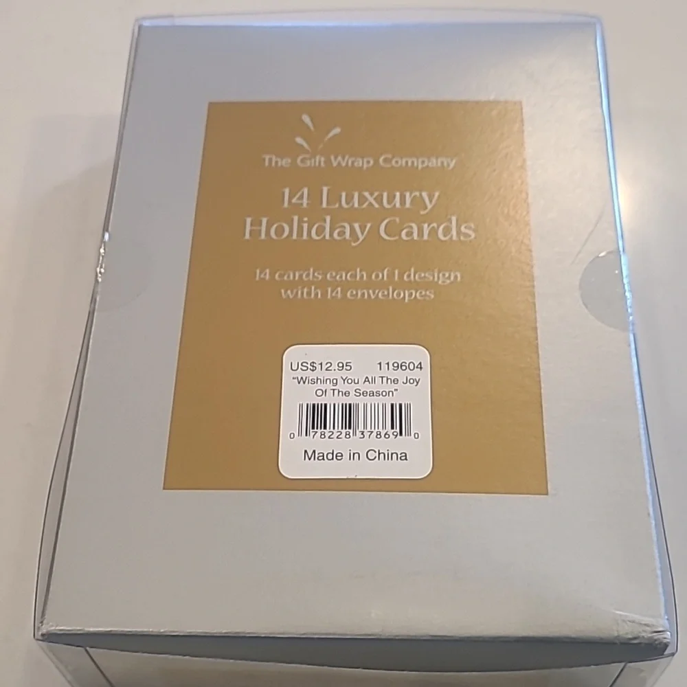 New! Colorful Merry Christmas Card Set